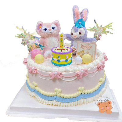 玲娜贝儿毛绒小狐狸蛋糕装饰摆件