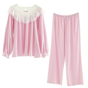 CA BRIDA【明媚.冬】秋冬爆款法式女棉绒亲肤家居睡衣套装M814AB1