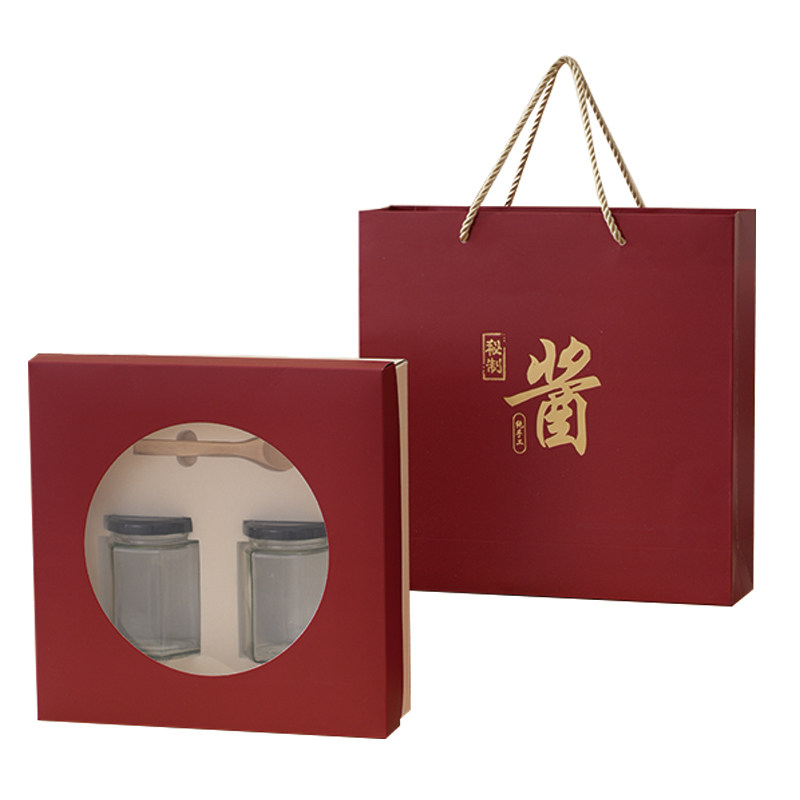 礼盒定制印logo蜂蜜包装盒含玻璃瓶一斤两斤装高档礼品盒空盒定做