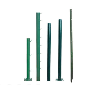 刺绳立柱荷兰网铁丝网立柱刺铁丝牛栏网专用铸铁杆子三角钢实心柱