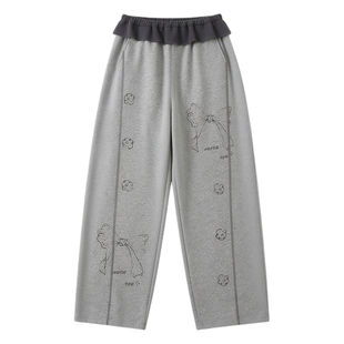 女童裤子春季2026新款儿童弯刀阔腿裤中大童青少年洋气长裤春秋装