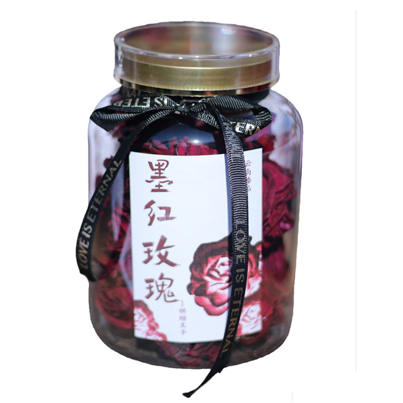 来碗好花茶|真正冻干墨红玫瑰花茶冲泡茶饮非烘干非微波食用玫瑰