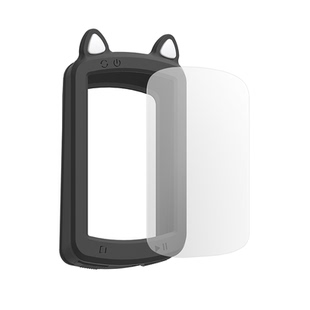 适用Magene 迈金C606码表硅胶保护套贴膜安全绳猫耳周边配件