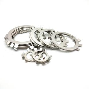 304/316L不锈钢圆螺母用止退垫圈止动挡圈六爪太阳王八垫片GB858