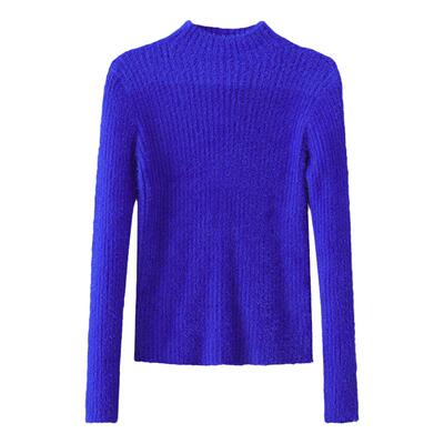 水貂绒半高领短款毛衣女冬季加厚