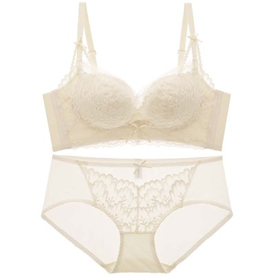 小胸聚拢莫代尔收副乳内衣套装