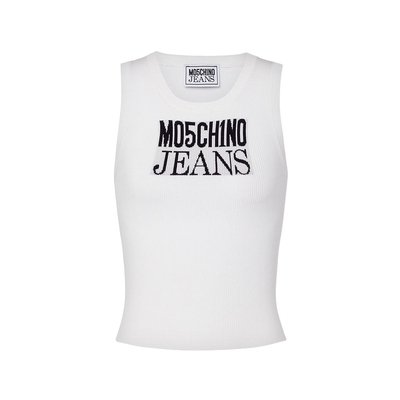【惊喜特惠】M05CH1N0 JEANS 女士带徽标的背心 MOSCHINO
