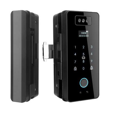 玻璃门锁人脸指纹刷卡密码全金属
