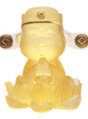 琉璃小财神摆件招财可爱办公桌面