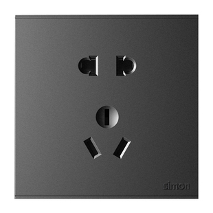 西蒙正品开关插座面板E6系列斜五孔插座带USB插座家用错位五孔