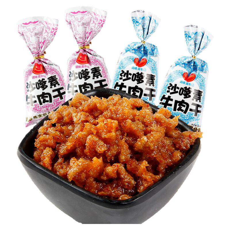 家诚沙爹素牛肉干辣条