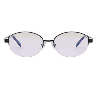 费启鸣同款椭圆复古半框眼镜男老钱风高智感素颜平光镜女Backbone