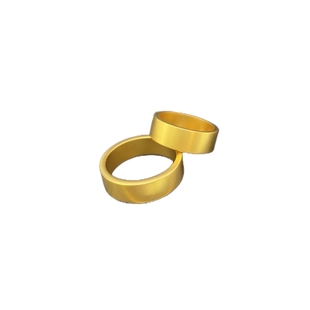 情侣戒指男女古法传承素圈指环仿真黄金厚镀18K金简单时尚不掉色