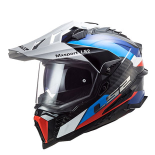 LS2头盔摩托车越野拉力盔碳纤维男女冬季机车防雾四季双镜MX701