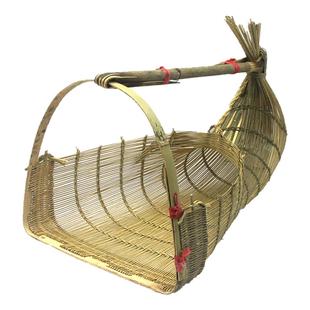 手工竹编捕鱼笼酒店餐厅装饰道具竹灯罩中式艺术客厅摆件鱼篓新款