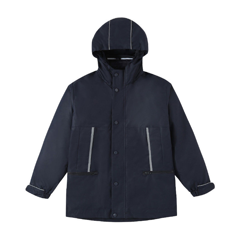中小学生枣红色棉服羽绒两件套