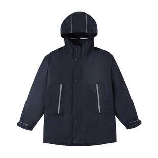 小学生中学生藏青枣红色羽绒丝绵内胆两件套防寒服冲锋衣冬季校服