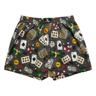 纯棉阿罗裤男士内裤宽松大码平四角大短底裤衩居家睡裤男士孖烟通