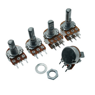 WH148单联/双联台产电位器B5K B10K B20K B50K B100K C10K半圆D柄