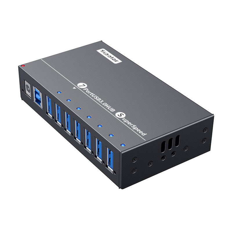 西普莱A-173工业级7口usb3.0分线器电脑多接口高速扩展HUB集线器