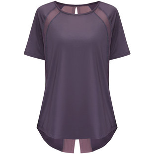 胖mm运动罩衫女大码跑步训练健身服套装马拉松瑜伽上衣短袖加长t