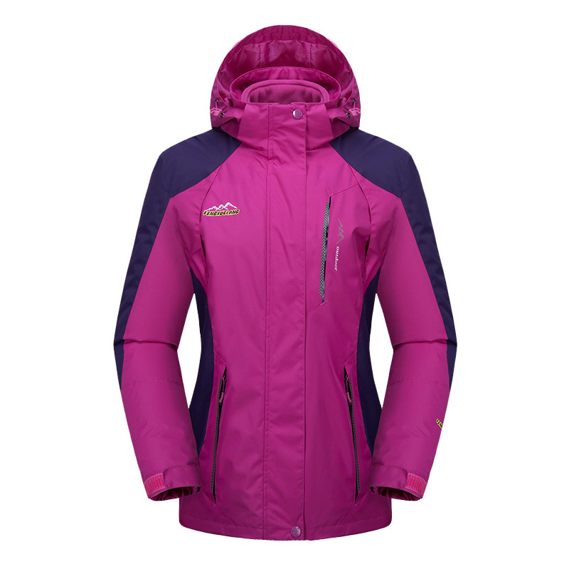 风雪狼冬季冲锋衣女三合一防风加绒加厚可拆卸两件套户外登山服男