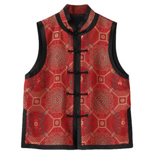 萧娘【飞羽】香云纱新中式国风马夹宽松民族风马甲外套秋冬2114