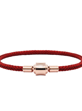 （玫瑰金扣）穿周生3d钢丝绳编织