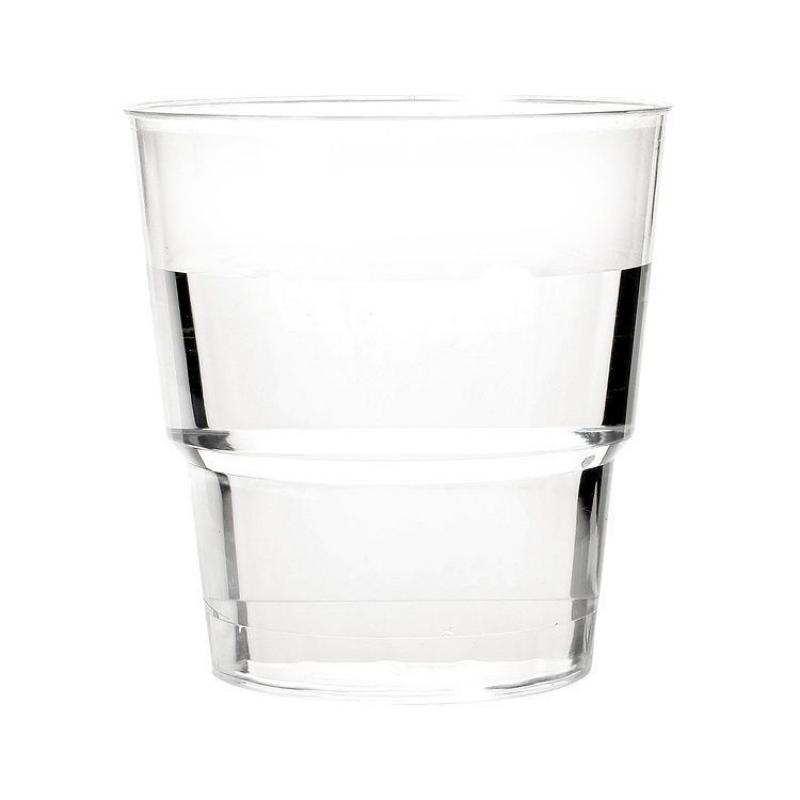 100只高端一次性航空杯子加厚透明硬塑料水晶杯家用酒水杯航空杯