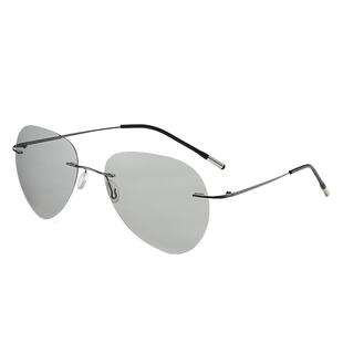 CAPONI无框超轻HUD电车驾驶墨镜飞行员款偏光变色防紫外线太阳镜