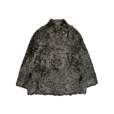 LUNA“市面TOP1”特选产区小湖羊软黄金双面穿皮毛一体皮草外套