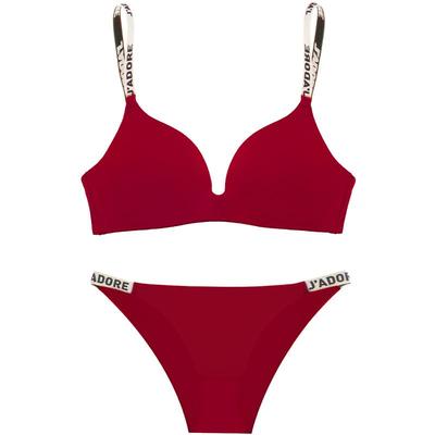 本命年红结婚聚拢性感蛇年内衣