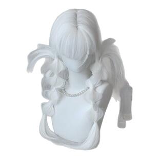 【霜雪】白色假发长直发lolita白毛万圣节cos万用假发全头套女jk