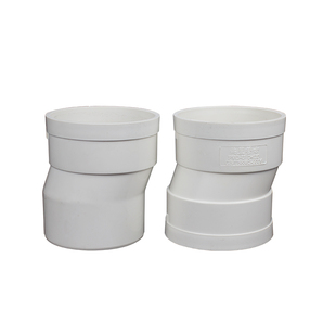 PVC单/双承插110偏置偏心直接头50管古排水配件75 移位器预埋件