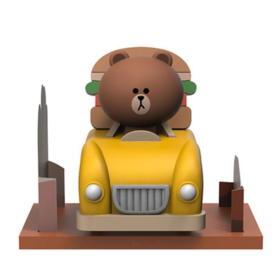 LINEFRIENDS布朗熊潮玩公仔手办