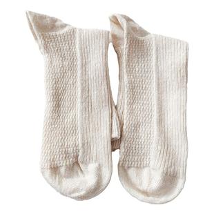 S115 亚麻世家 日式汉麻袜 双针条纹 细纱支高筒 软糯干爽透气