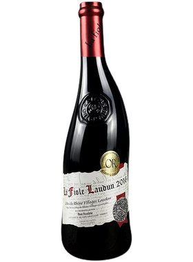 法国隆河产区la fiole芙华歪脖子罗顿干红葡萄酒村庄级AOC750ml
