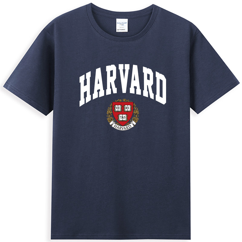 热卖爱在哈佛大学校徽班服圆领T恤校服文化衫HARVARD美国大学短袖