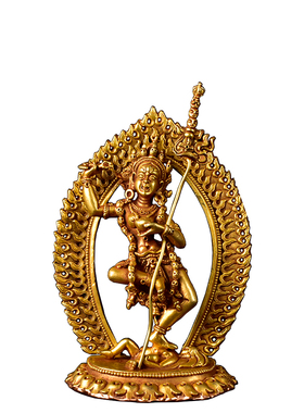 摆件尼泊尔鎏金密宗铜像