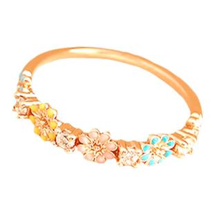 奥特莱斯专柜清仓撤柜捡漏18K金皓石花朵戒指outlets女配饰