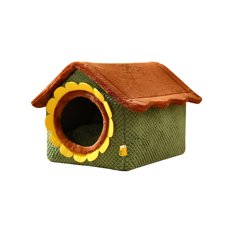 ucat秋冬季窝向日葵房子窝保暖猫窝可拆洗四季通用小房子 | 博来