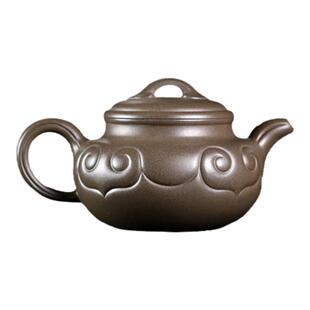 名壶秋月宜兴紫砂壶原矿青段如意仿古名家鲁娜全手工功夫茶具