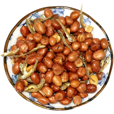 宁波特产海蜒小鱼干花生米下酒菜