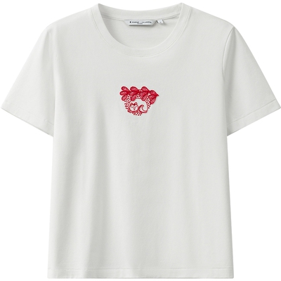 【播奥莱】播商场同款趣味漂亮T恤女25夏短袖小衫BDS2YD2533