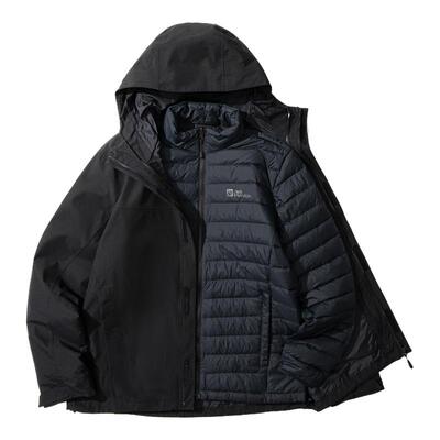 JackWolfskin狼爪25秋冬新款HAGURO男士三合一鹅绒羽绒内胆冲锋衣