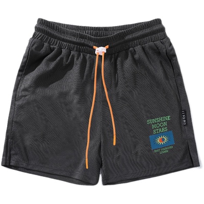 LUSHISI[日月星辰]美式刺绣运动速干篮球短裤训练不过膝四五分裤