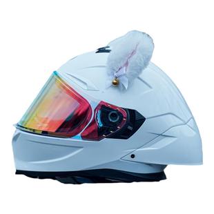 艾狮摩托车头盔全盔女生机车带蓝牙双镜3C认证四季通用大尾翼冬季