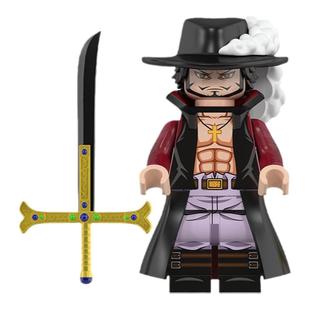 国产原创积木海贼王尼卡路飞凯多艾斯第三方人仔航海王玩具摆件