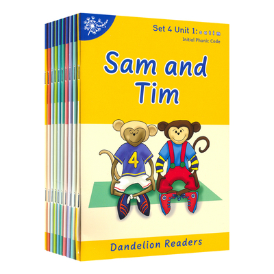 Phonic Books Dandelion Readers Set 4 Units 1-10 自然拼读分级阅读 故事绘本 幼儿英语启蒙读物 元音 辅音 4-7岁 英语原版进口