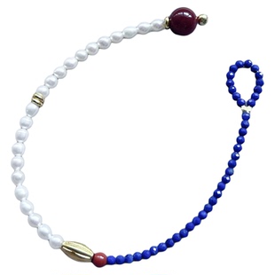 【啄春】天然淡水珍珠手链女款 新中式青金石南红玛瑙气质手饰